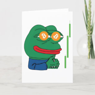 Bitcoin Frog Meme Sell Signal BTC -Qr Code Dankeskarte