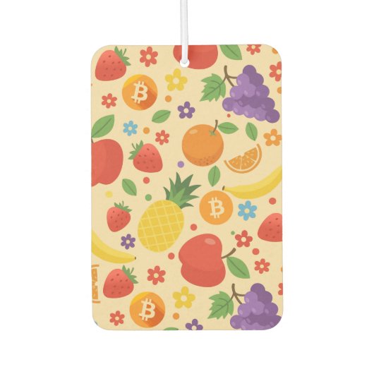 Bitcoin Fruits Autolufterfrischer (Vorderseite)