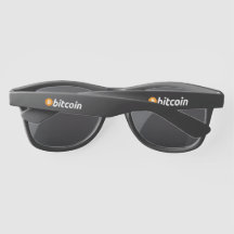 Bitcoin Full Logo W/White Text - Sonnenbrille