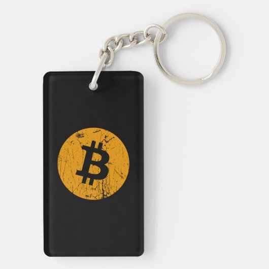 Bitcoin-Geldmünzen Schlüsselanhänger (Rückseite)