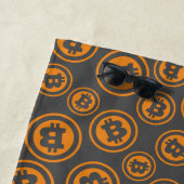 Bitcoin Gemustert Orange und Grau Personalisiert Strandtuch (Beispiel)