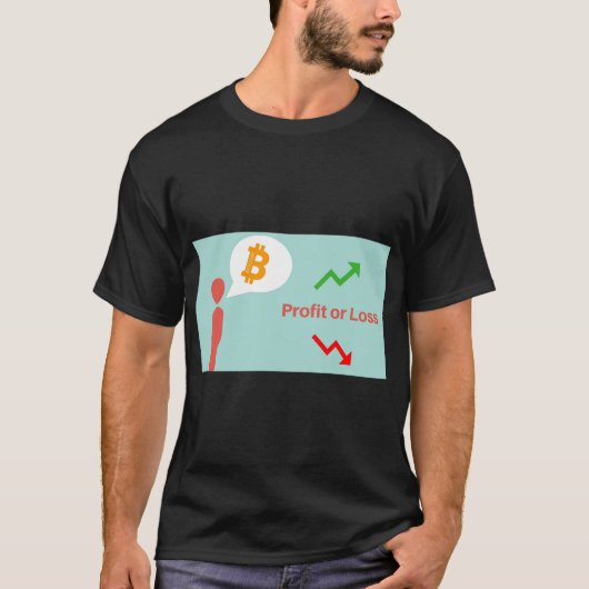 Bitcoin-Gewinn oder Verlust Grafik T-Shirt (Vorderseite)
