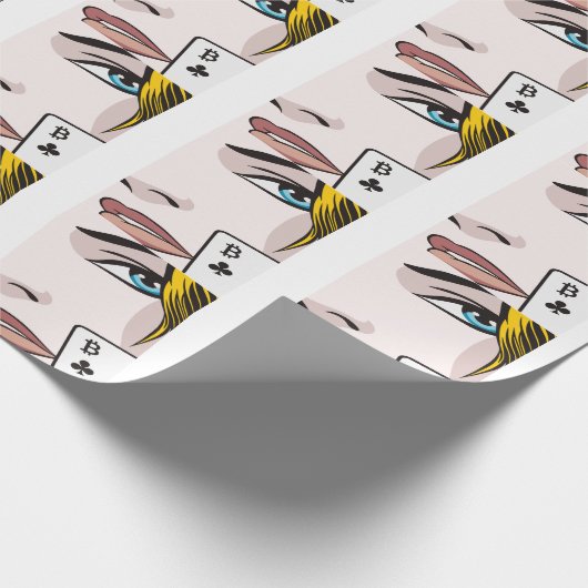 Bitcoin Girl Geschenkpapier (Ecke)