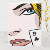 Bitcoin Girl Karte (Gelbe Blume)