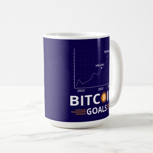 Bitcoin Goals Chart Cryptocurrency Growth Kaffeetasse (VorderseiteRechts)