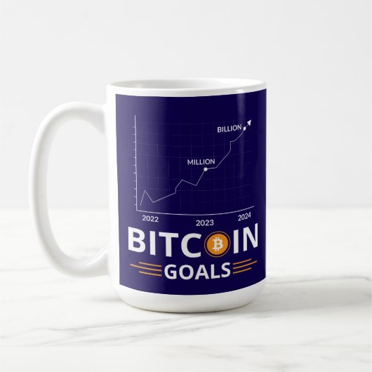 Bitcoin Goals Chart Cryptocurrency Growth Kaffeetasse (Links)