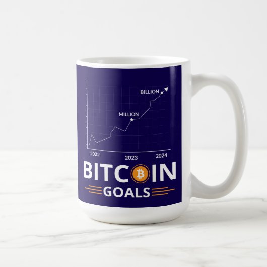 Bitcoin Goals Chart Cryptocurrency Growth Kaffeetasse (Rechts)