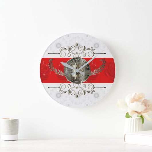 Bitcoin Gold Coin Große Wanduhr (Zuhause)