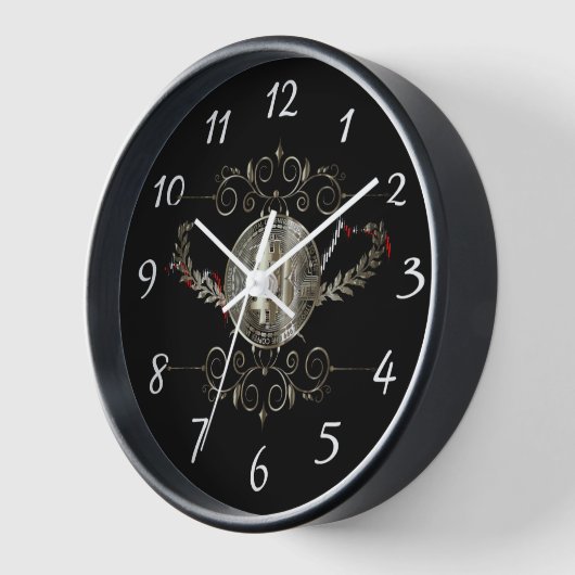 Bitcoin Gold Coin Round Clock Uhr (Winkel)