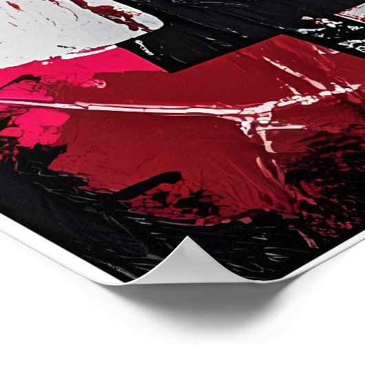 Bitcoin Graffiti Art Collection mit fett Farben Poster (Ecke)