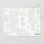 "Bitcoin Graffiti" (Stil #2) Street Art Postkarte (Rückseite)