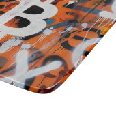 "Bitcoin Graffiti" (Stil #2) Street Art Schneidebrett (Ecke)