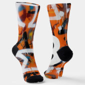 "Bitcoin Graffiti" (Stil #2) Street Art Socken (Gewinkelt)