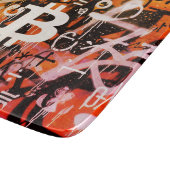 "Bitcoin Graffiti" (Stil #3) Street Art Schneidebrett (Ecke)