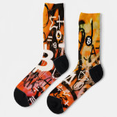 "Bitcoin Graffiti" (Stil #3) Street Art Socken (Linkes Detail)