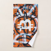 "Bitcoin Graffiti" (Stil #4) Street Art Handtuch (Handtuch)