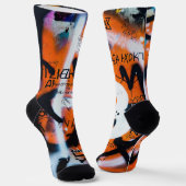 "Bitcoin Graffiti" (Stil #4) Street Art Socken (Gewinkelt)