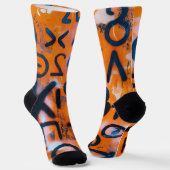 "Bitcoin Graffiti" (Stil #5) Street Art Socken (Gewinkelt)