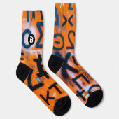 "Bitcoin Graffiti" (Stil #5) Street Art Socken (Rechts)