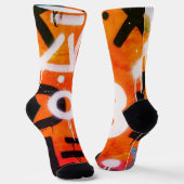 "Bitcoin Graffiti" (Stil #6) Street Art Socken (Gewinkelt)