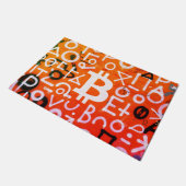 "Bitcoin Graffiti" (Stil #7) Street Art Fußmatte (Schrägansicht)