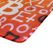 "Bitcoin Graffiti" (Stil #7) Street Art Schneidebrett (Ecke)