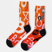 "Bitcoin Graffiti" (Stil #7) Street Art Socken (Linkes Detail)