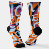 "Bitcoin Graffiti" (Stil #8) Street Art Socken (Gewinkelt)