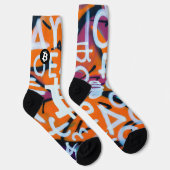 "Bitcoin Graffiti" (Stil #8) Street Art Socken (Rechts)