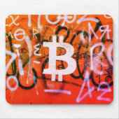 "Bitcoin Graffiti" (Stil #9) Street Art Mousepad (Vorne)