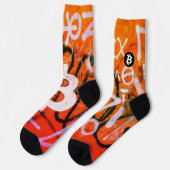 "Bitcoin Graffiti" (Stil #9) Street Art Socken (Linkes Detail)
