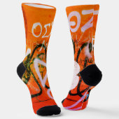 "Bitcoin Graffiti" (Stil #9) Street Art Socken (Gewinkelt)