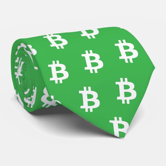 Bitcoin Green #1 Krawatte (Gerollt)