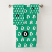 Bitcoin Green-Blue Badhandtuch Set (Insitu)