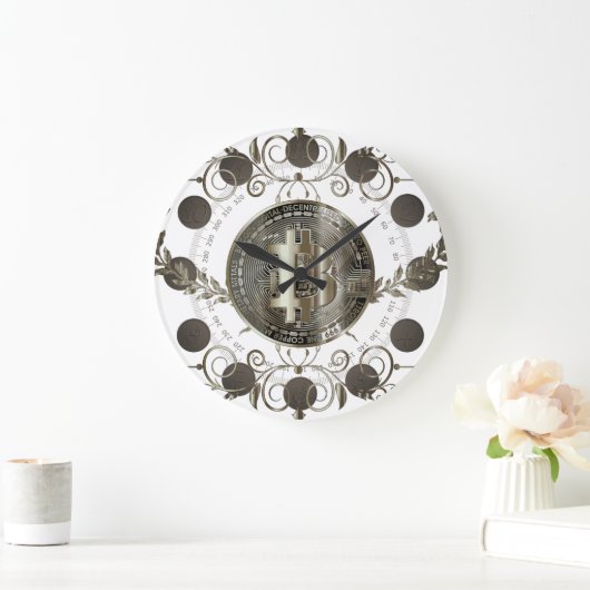 Bitcoin Große Wanduhr (Zuhause)