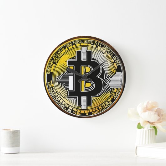Bitcoin Große Wanduhr (Zuhause)