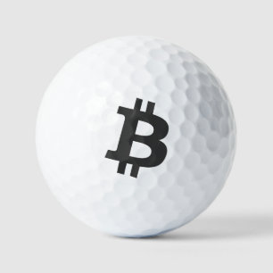 Bitcoin (größeres Schwarz ₿) Golfball