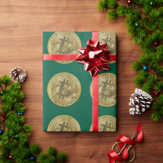Bitcoin Grünes Geschenkpapier