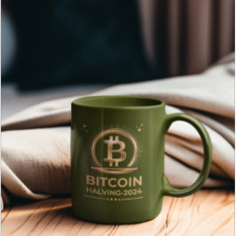 BITCOIN HALVING 2024 digitale Krypto-Währung Zweifarbige Tasse