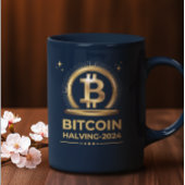 BITCOIN HALVING 2024 digitale Krypto-Währung Zweifarbige Tasse