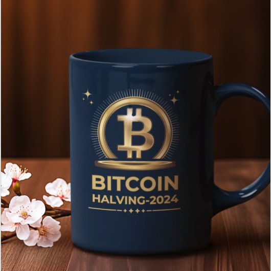 BITCOIN HALVING 2024 digitale Krypto-Währung Zweifarbige Tasse