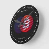 Bitcoin Halving 2028 (Stil: 2 / Miami) Runde Wanduhr (Winkel)