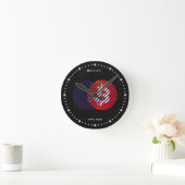 Bitcoin Halving 2028 (Stil: 2 / Miami) Runde Wanduhr (Zuhause)
