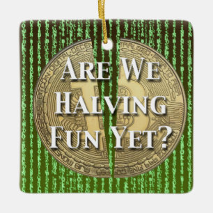 Bitcoin-Halving-Ereignis Keramikornament