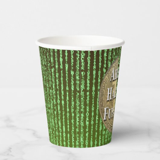 Bitcoin-Halving-Ereignis Pappbecher (Rechts)