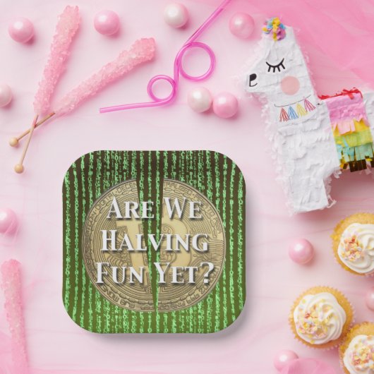 Bitcoin-Halving-Ereignis Pappteller (Party)