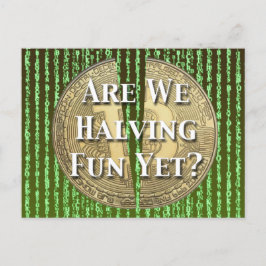 Bitcoin-Halving-Ereignis Postkarte