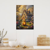 Bitcoin Happy Easter Bunny Rabbit Wall Art Poster (Küche)