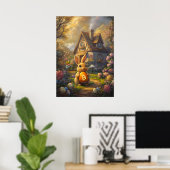 Bitcoin Happy Easter Bunny Rabbit Wall Art Poster (Heimbüro)