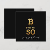 Bitcoin hat es dir gesagt Limitierte Retro-Krypto- Einladung (Vorne/Hinten)